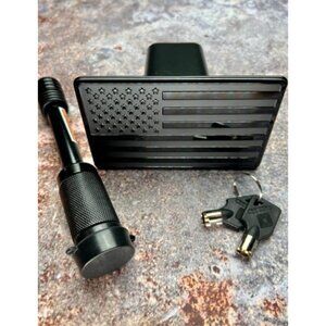 Heavy American Flag Metal Trailer Hitch Covers for 2 inch Receivers